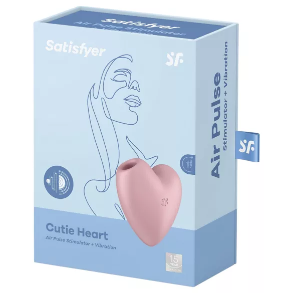 Satisfyer Cutie Heart - klitorisvibrator - lufttrykbølger - pink