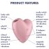 Satisfyer Cutie Heart - Genopladelig lufttryksklitoris-vibrator (pink)