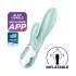 Satisfyer Air Pump Bunny 5 - App-styret oppustelig vibrator (mint)
