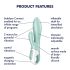 Satisfyer Air Pump Bunny 5 - smart oppustelig vibrator (mint)