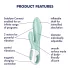 Satisfyer Air Pump Bunny 5 - App-styret oppustelig vibrator (mint)