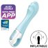 Satisfyer Air Pump Vibrator 5 - smart oppustelig vibrator (blå)