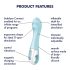 Satisfyer Air Pump Vibrator 5 - smart oppustelig vibrator (blå)