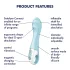 Satisfyer Air Pump Vibrator 5 - App-styret (blå)