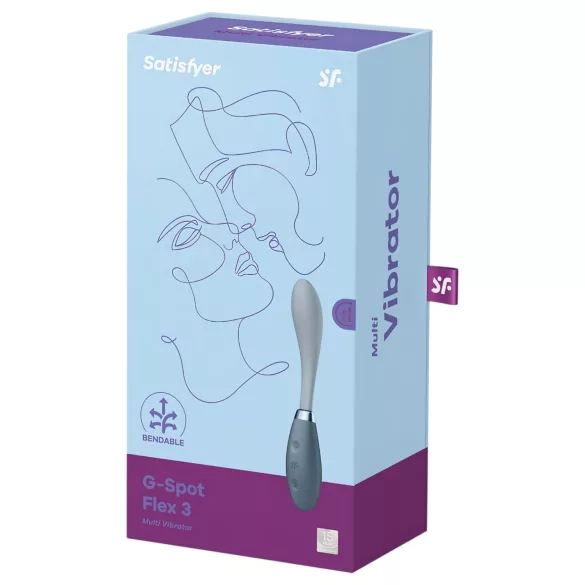 Satisfyer - G-punktsvibrator - fleksibel, genopladelig - grå