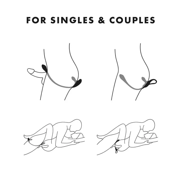 Satisfyer - anal vibrator og penisring - genopladelig - blå