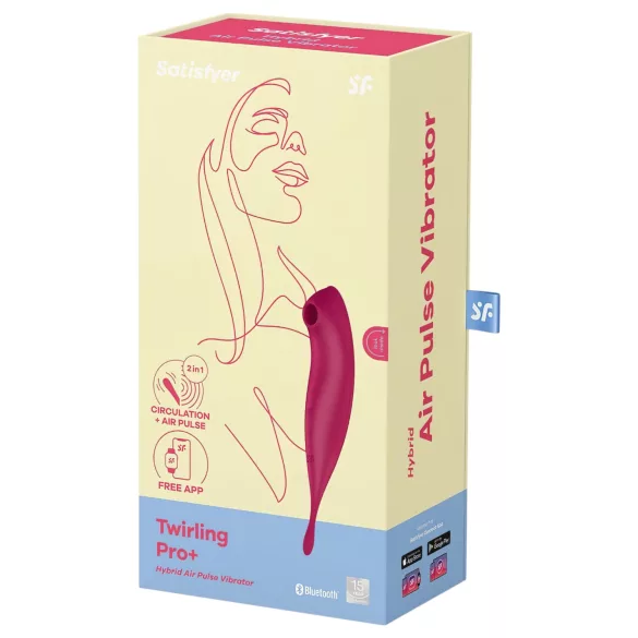 Satisfyer Twirling Pro - appstyret klitorisvibrator (rød)