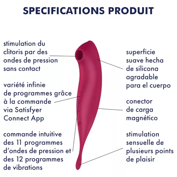 Satisfyer Twirling Pro - appstyret klitorisvibrator (rød)