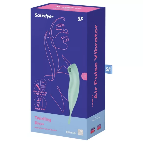 Satisfyer Twirling Pro - App-styret klitorisvibrator (mint)
