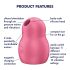 Satisfyer Pro To Go 1 - genopladelig lufttryksklitoris-stimulator (rød)