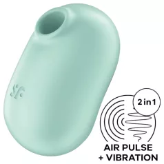   Satisfyer Pro To Go 2 - klitorisvibrator med trykbølger - genopladelig - mint