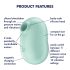 Satisfyer Pro To Go 2 - Genopladelig Lufthuls-Stimulator (Mint)