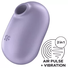   Satisfyer Pro To Go 2 - klitorisvibrator med lufttryk - genopladelig - lilla