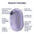 Satisfyer Pro To Go 2 - Genopladelig lufttryks-klitorisstimulator (violet)