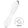 Satisfyer Dazzling Crystal 1 - dobbeltender glasdildo - gennemsigtig