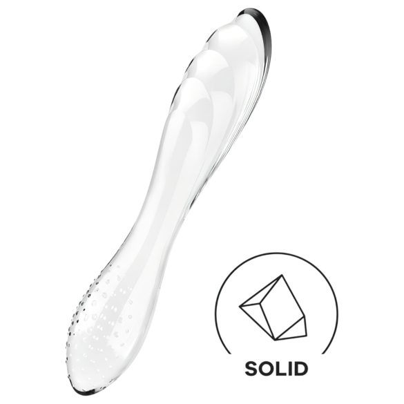 Satisfyer Dazzling Crystal 1 - Dobbeltsidet Glas Dildo (Gennemsigtig)