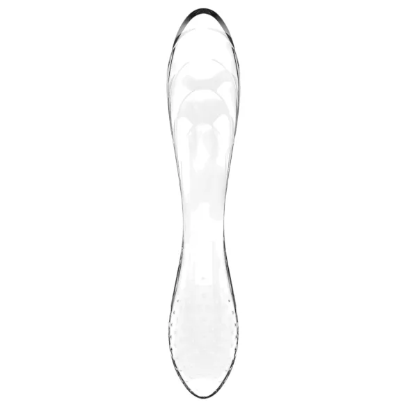 Satisfyer Dazzling Crystal 1 - dobbeltender glasdildo - gennemsigtig