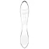 Satisfyer Dazzling Crystal 1 - dobbeltender glasdildo - gennemsigtig