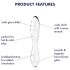 Satisfyer Dazzling Crystal 1 - Dobbeltsidet Glas Dildo (Gennemsigtig)