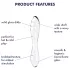 Satisfyer Dazzling Crystal 1 - dobbeltender glasdildo - gennemsigtig