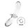 Satisfyer Double Crystal - dobbeltglasdildo (gennemsigtig)