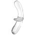 Satisfyer Double Crystal - dobbeltglasdildo (gennemsigtig)