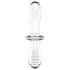Satisfyer Double Crystal - dobbeltsidet glasdildo - gennemsigtig