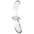 Satisfyer Double Crystal - dobbeltglasdildo (gennemsigtig)