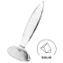 Satisfyer Sparkling Crystal - glasdildo med riller - gennemsigtig