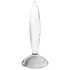 Satisfyer Sparkling Crystal - ribbet glasdildo (gennemsigtig)