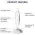 Satisfyer Sparkling Crystal - ribbet glasdildo (gennemsigtig)