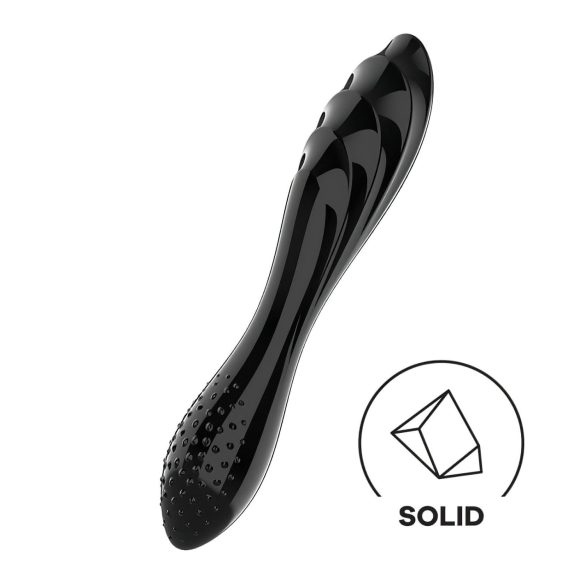 Satisfyer Dazzling Crystal 1 – sort dobbeltglasdildo