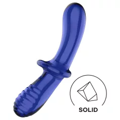 Satisfyer - dobbelt dildo i glas - to ender - blå