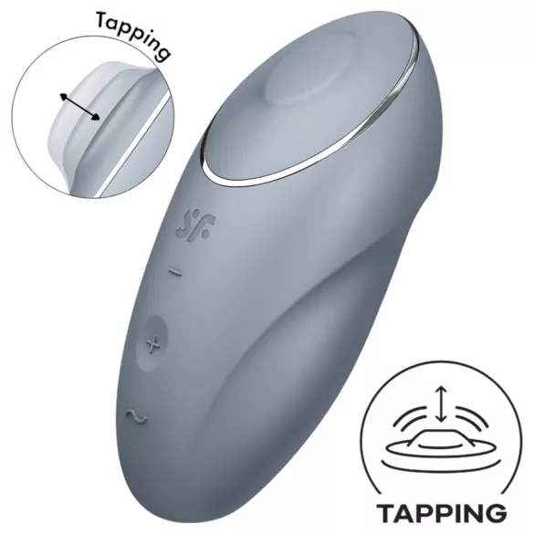 Satisfyer - klitoris vibrator og dildo - 2i1 - grå