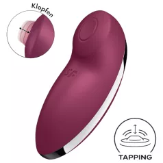   Satisfyer Tap & Climax 2 - klitorisvibrator og vibrator - 2i1 - rød