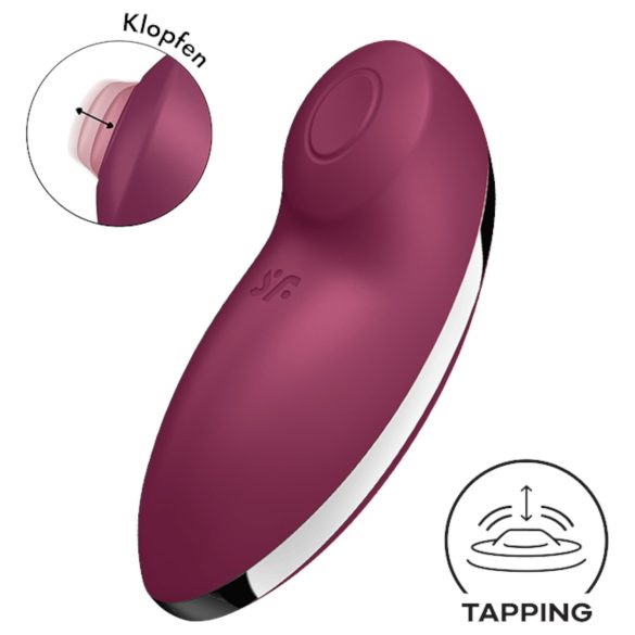 Satisfyer Tap & Climax 2 - Rød 2i1 Klitorisvibrator