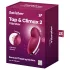 Satisfyer Tap & Climax 2 - 2-i-1 klitorisstimulator og vibrator (rød)