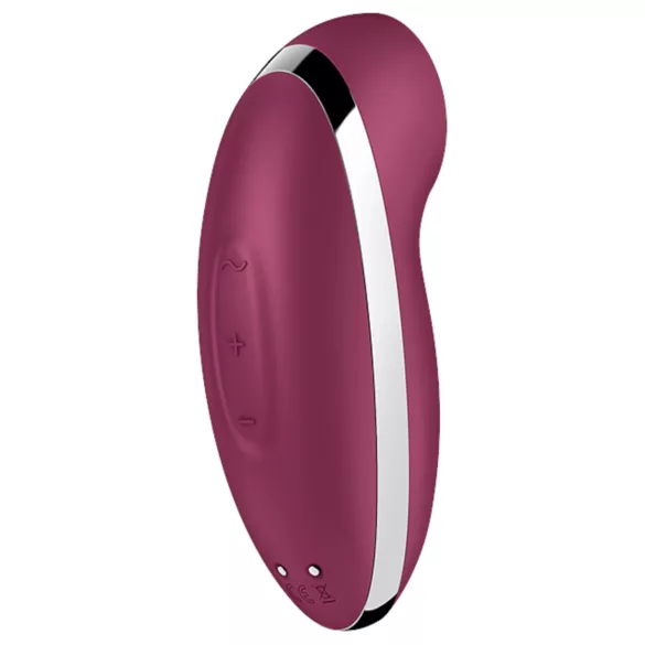 Satisfyer Tap & Climax 2 - 2-i-1 klitorisstimulator og vibrator (rød)