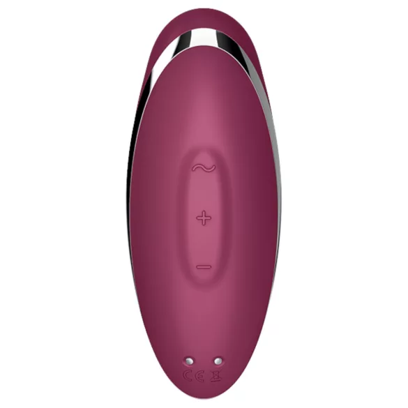 Satisfyer Tap & Climax 2 - 2-i-1 klitorisstimulator og vibrator (rød)