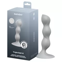 Satisfyer - dildo med kugler - silikone grå