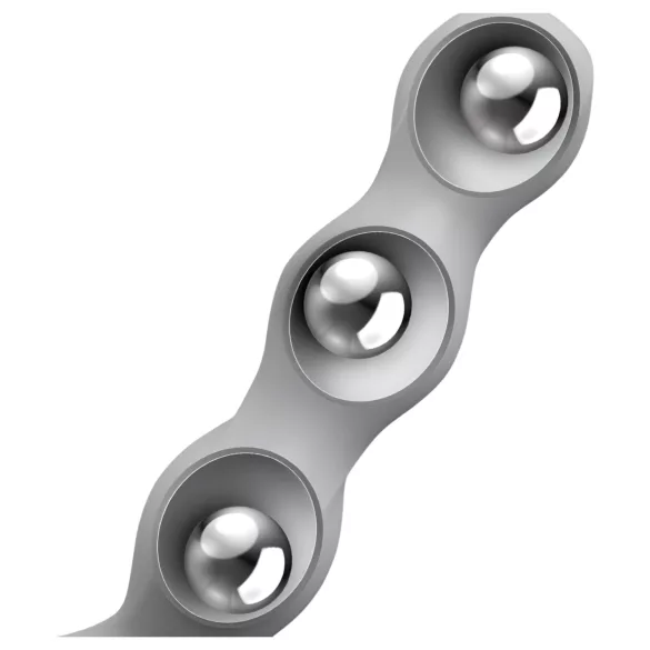 Satisfyer - dildo med kugler - silikone grå