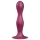 Satisfyer Double Ball-R - vægtet dildo med sugekop - rød