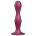 Satisfyer Double Ball-R - vægtet dildo med sugekop - rød