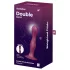 Satisfyer Double Ball-R - vægtet dildo med sugekop - rød