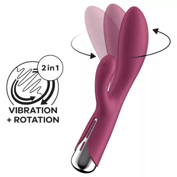 Satisfyer Spinning Rabbit 1 - roterende klitorisarm-vibrator (rød)