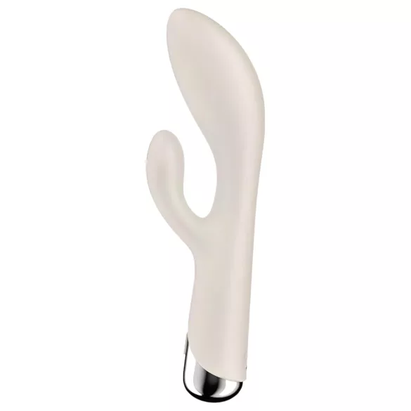 Satisfyer - rabbitvibrator med roterende klitorisarm - beige