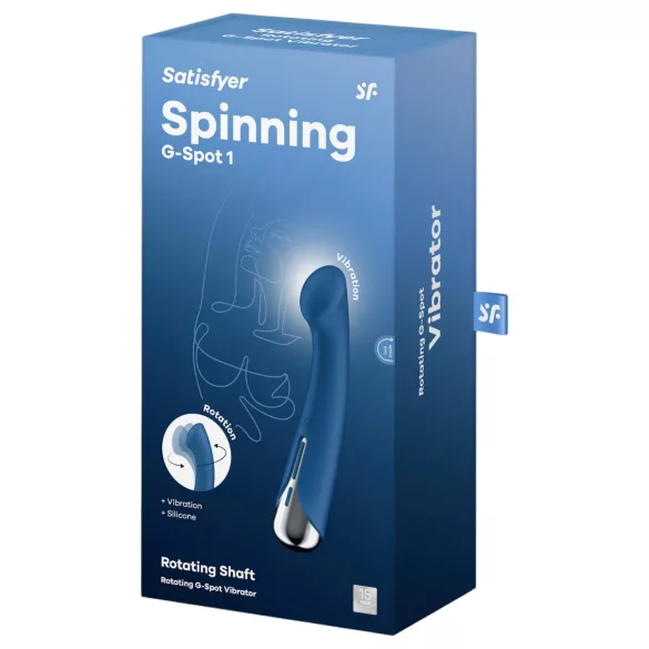 Satisfyer - G-punktsvibrator med roterende hoved - blå