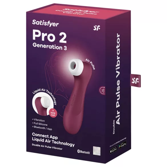 Satisfyer Pro 2 Gen3 - klitorisvibrator med lufttryk - rød