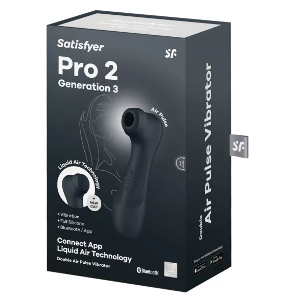 Satisfyer Pro2 Gen3 - App-styret luftbølge-klitorisstimulator (mørkegrå)