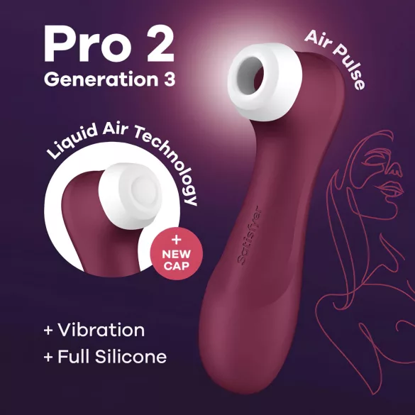 Satisfyer Pro 2 Gen3 - genopladelig lufttryks‑klitorisvibrator (rød)